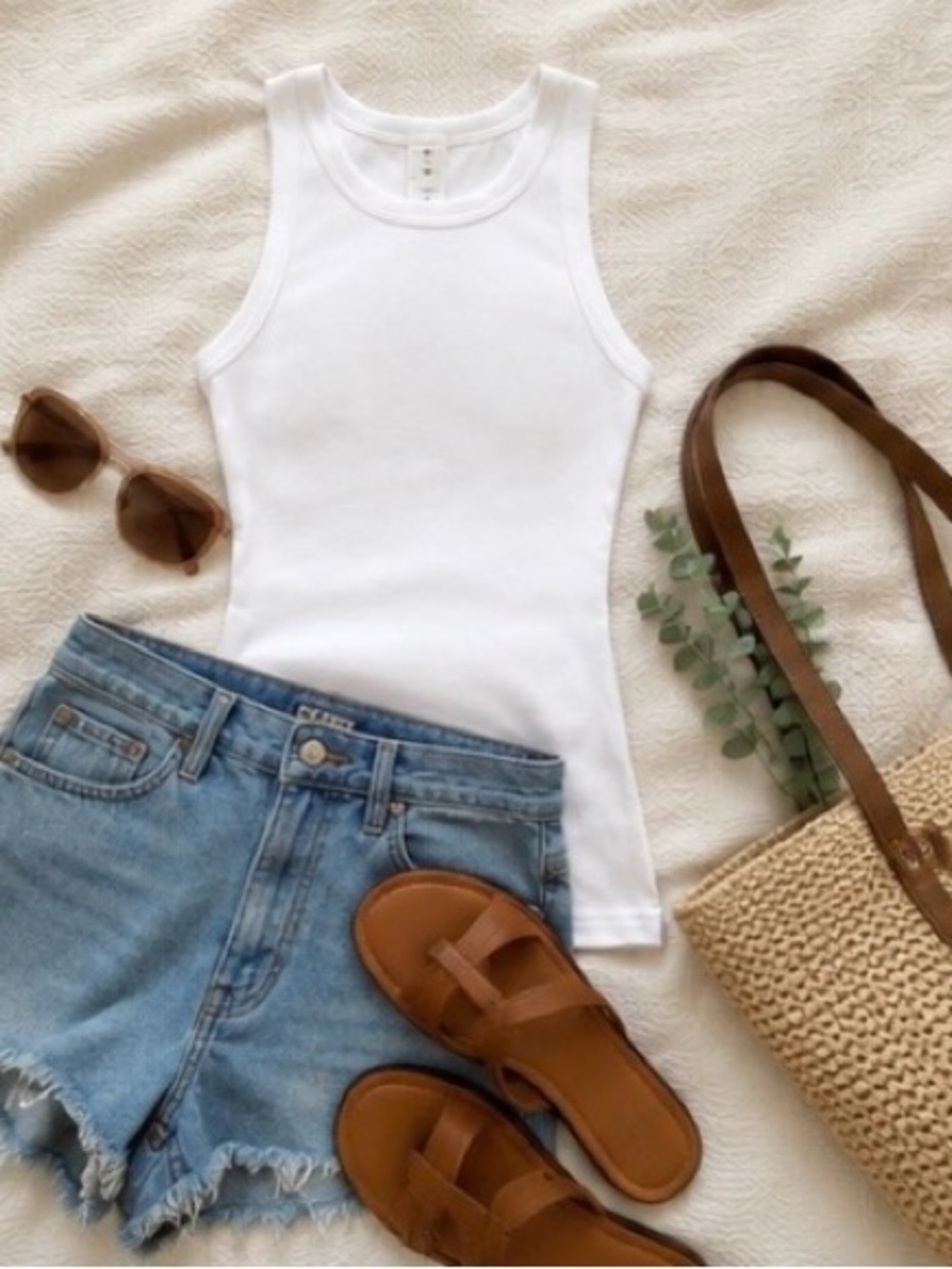 [A New Day] White Ribbed Sleeveless Tank Top NWT Size S - Picture 5 of 6